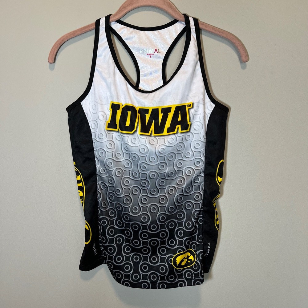 Primal Iowa Hawkeyes RAGBRAI Cycling Tank Top Women's Small NWT Black
